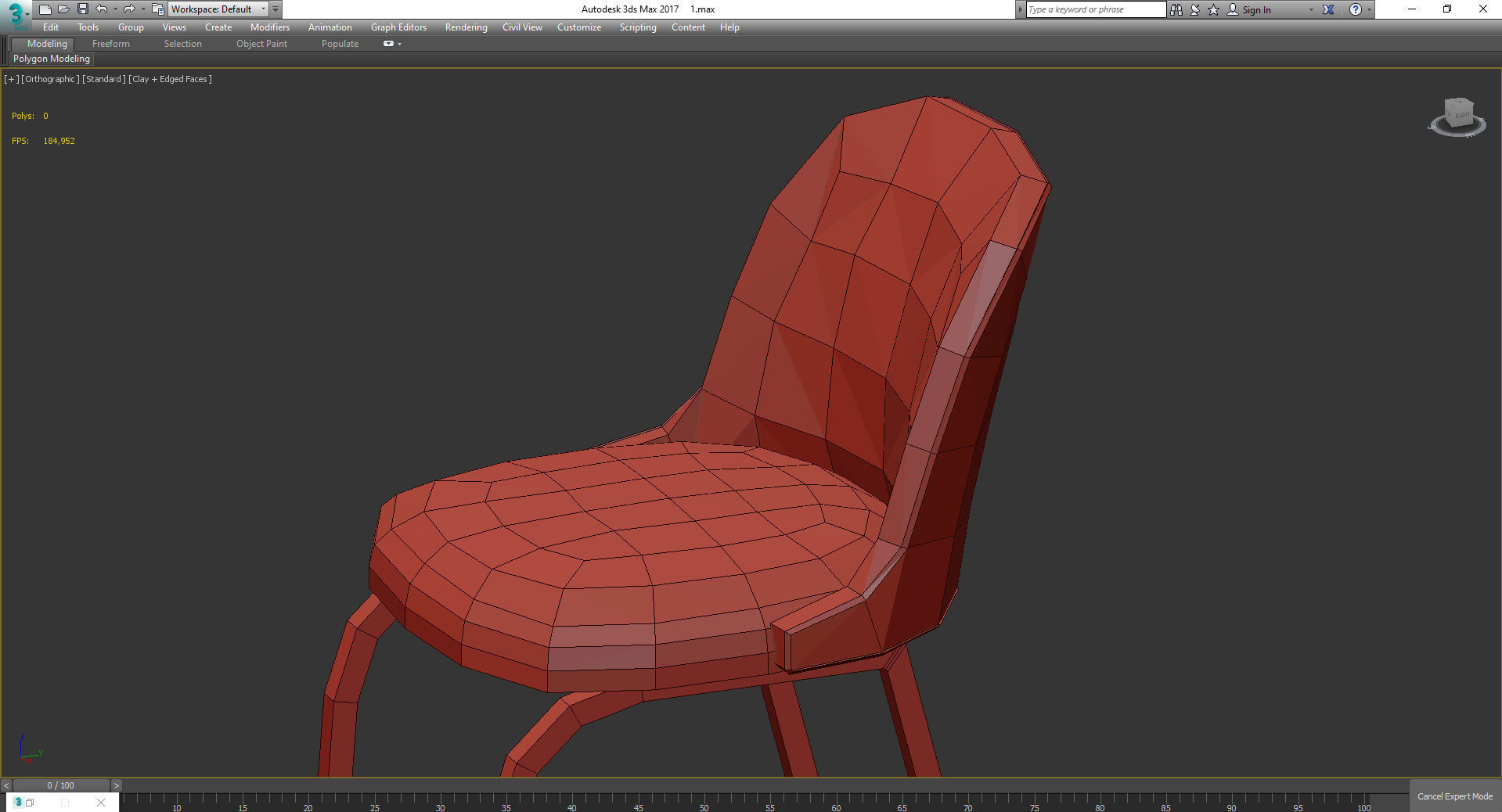 Chair with footrest ALETA 3d model Low-poly 3D model_4
