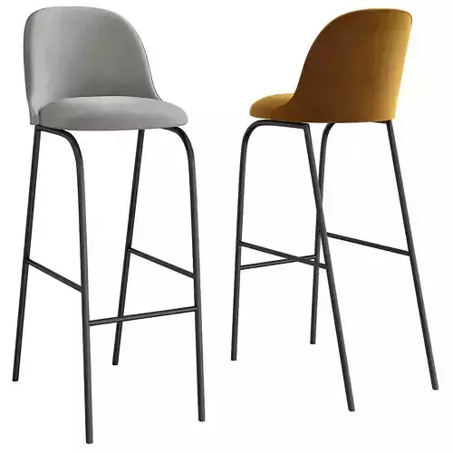 Chair with footrest ALETA 3d model
