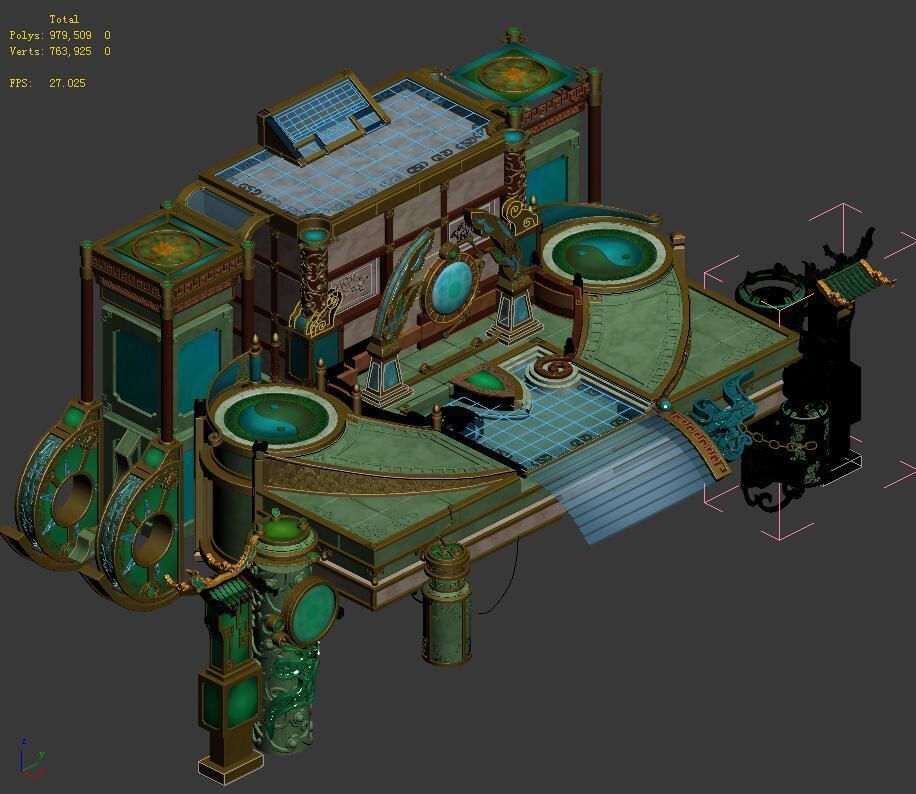 City Building - Temple 3D model_1