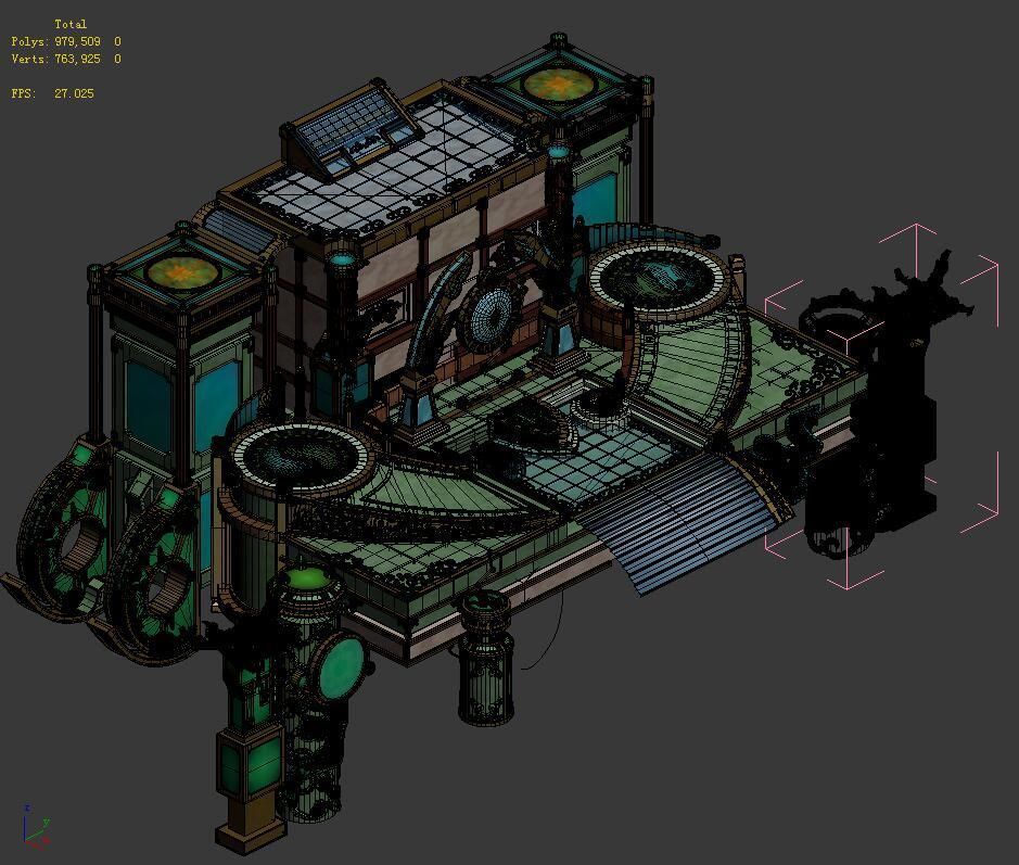 City Building - Temple 3D model_2