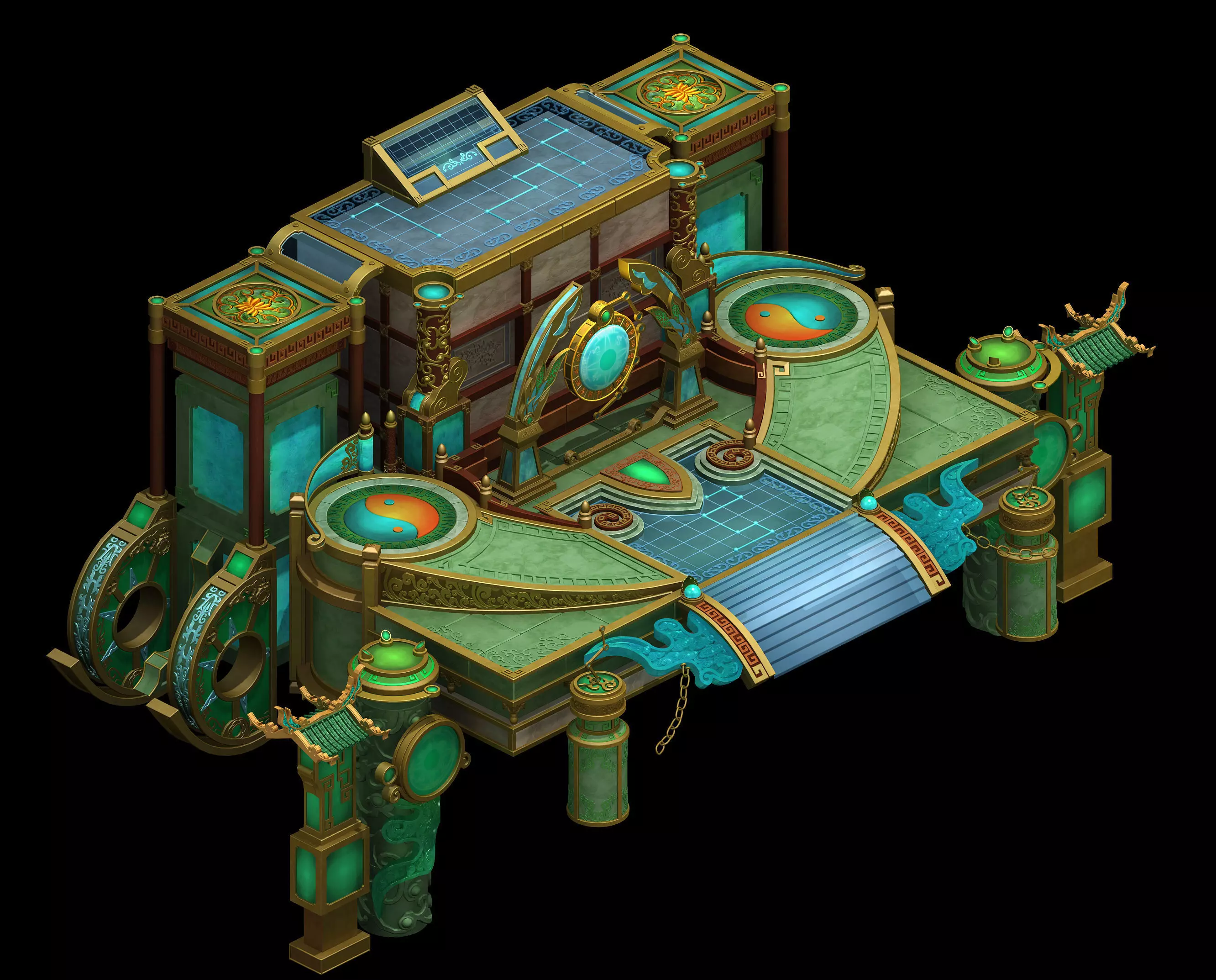 City Building - Temple 3D model_0