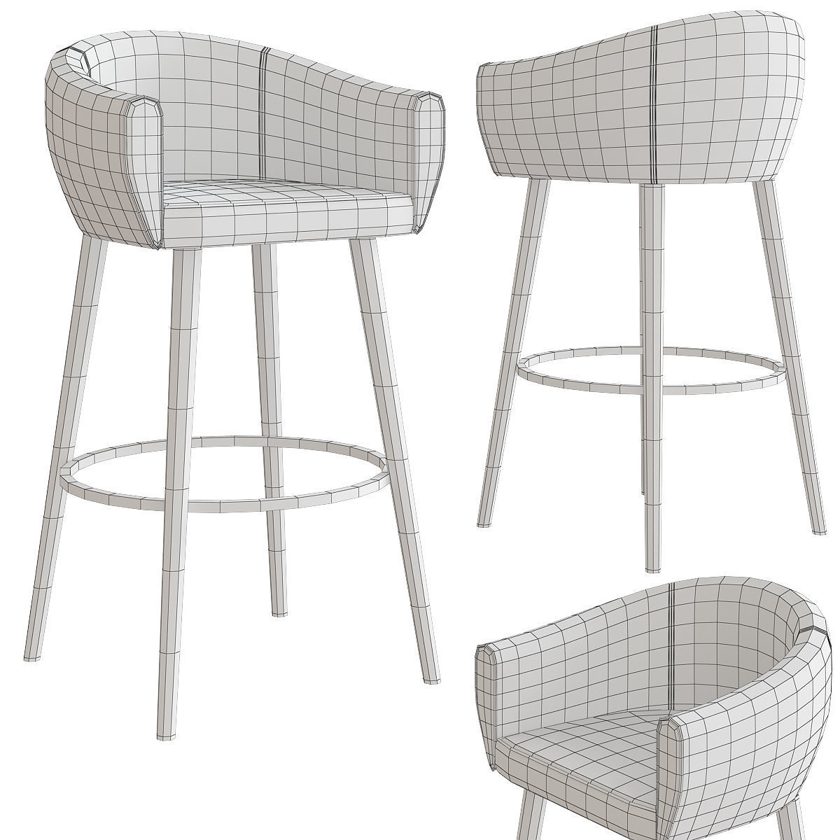 Mambo Unlimited Ideas GRACE Hocker 3d model Low-poly 3D model_1