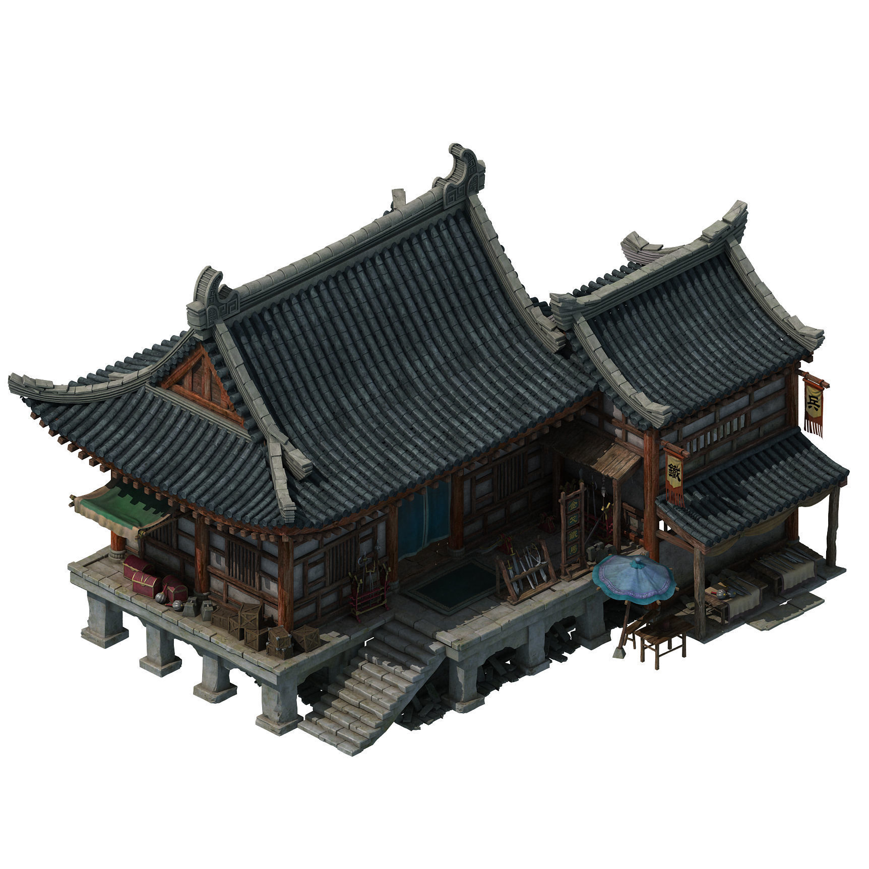 City Building - Weapons Shop 043 3D model_1