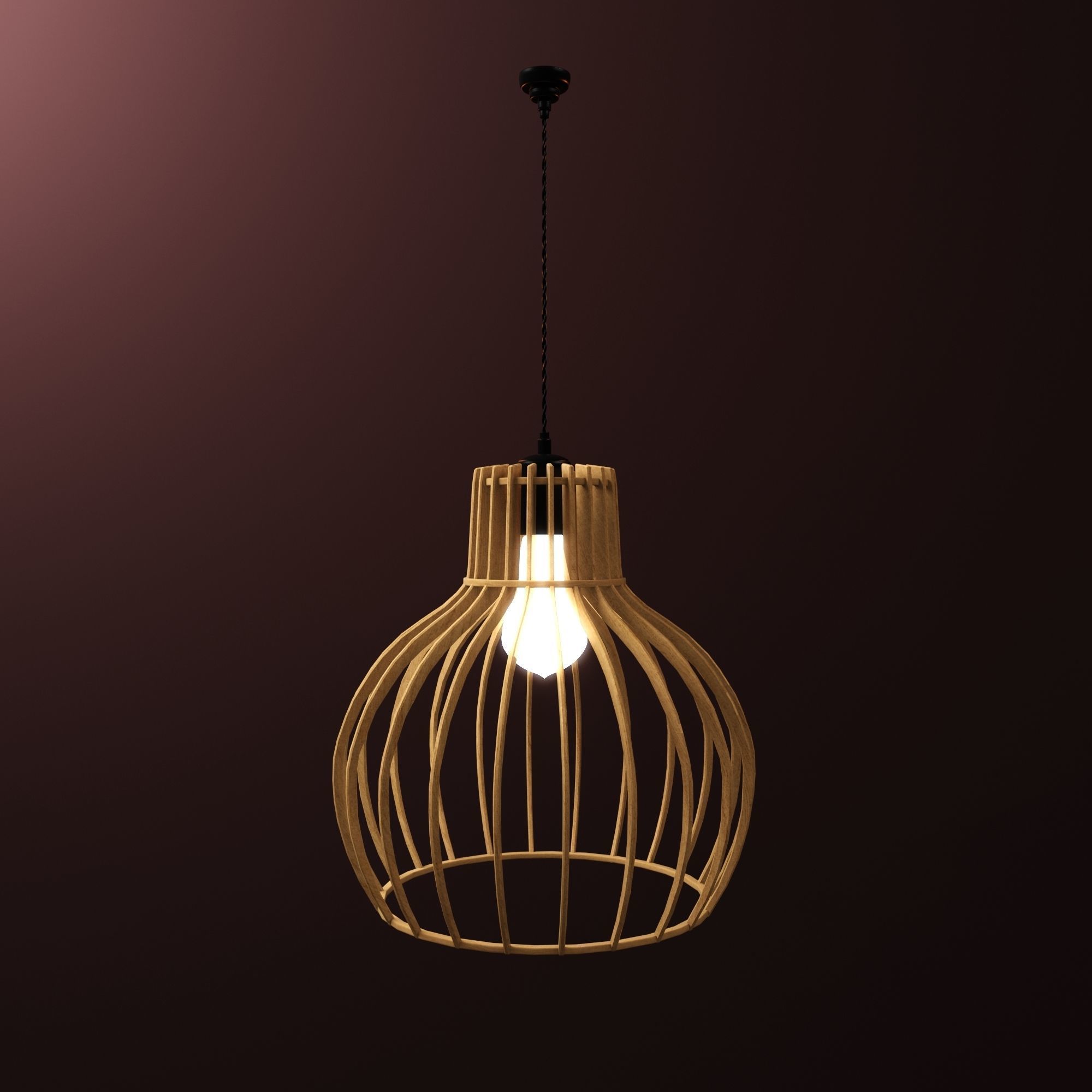 Wooden lamp VOL 1 3D model_1