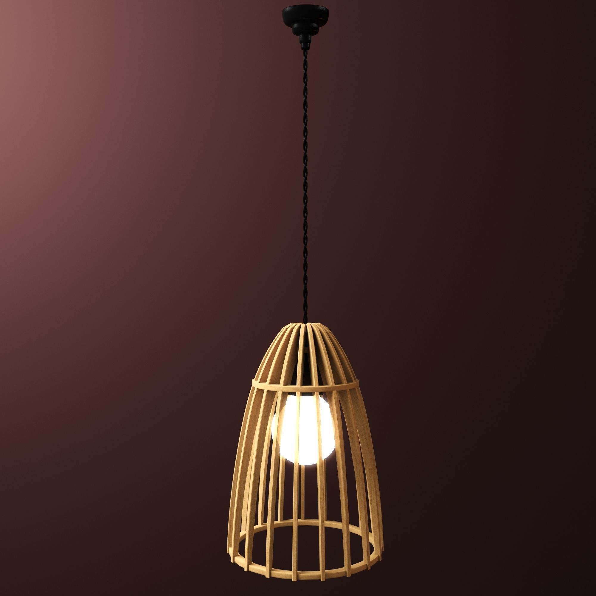 Wooden lamp VOL 1 3D model_3
