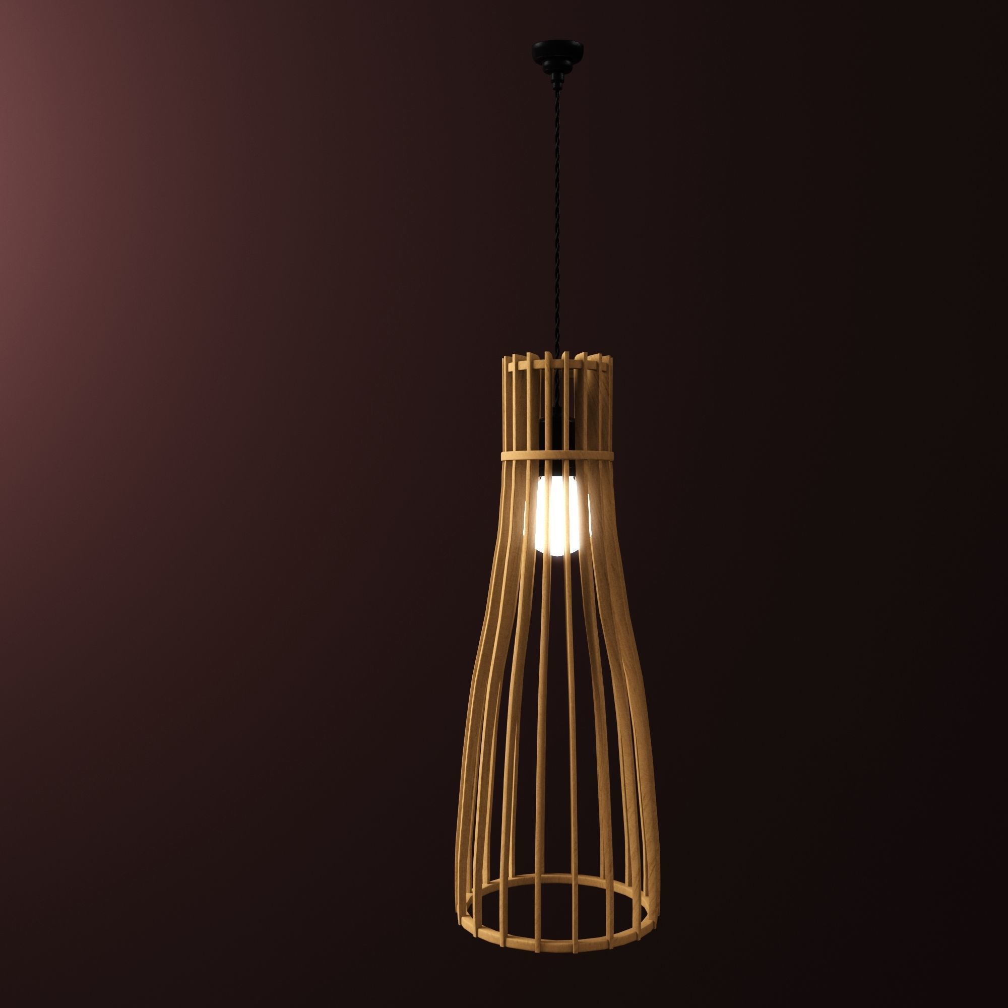 Wooden lamp VOL 1 3D model_4