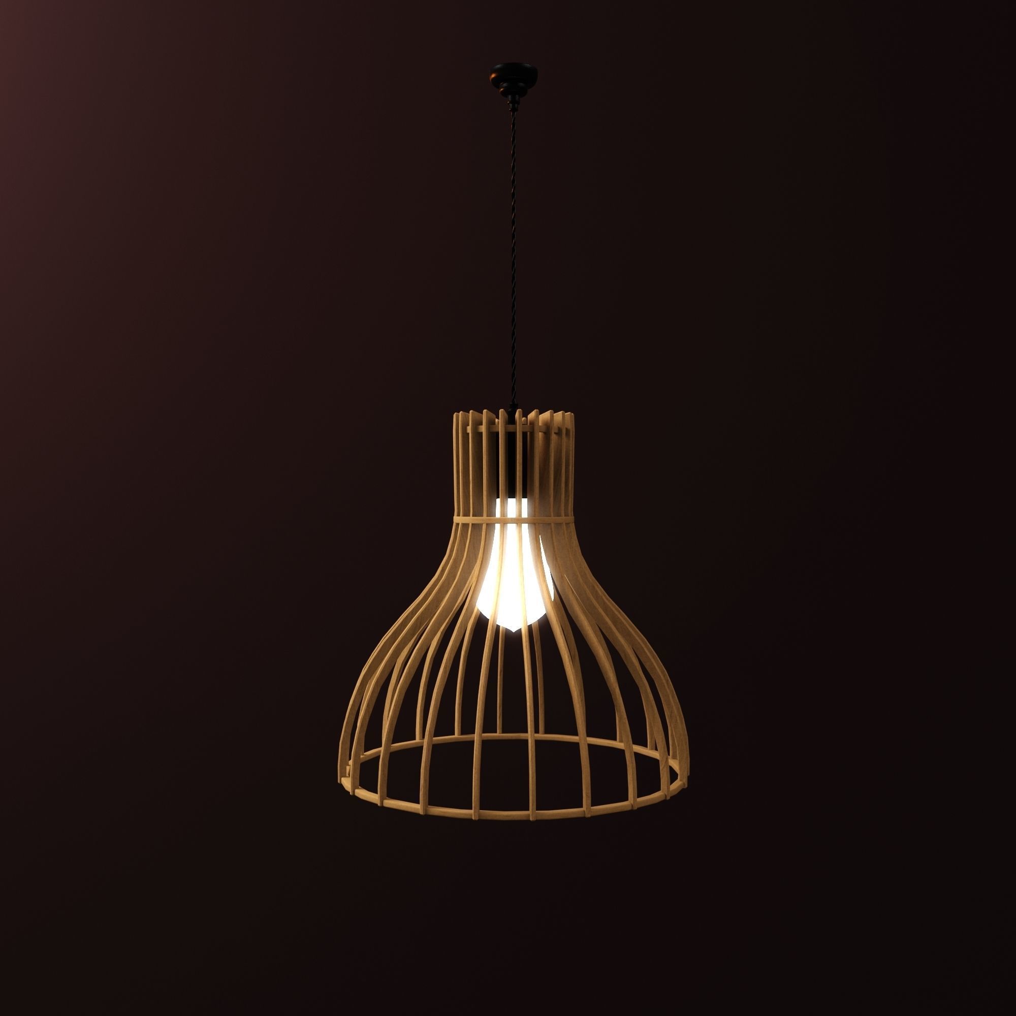Wooden lamp VOL 1 3D model_5
