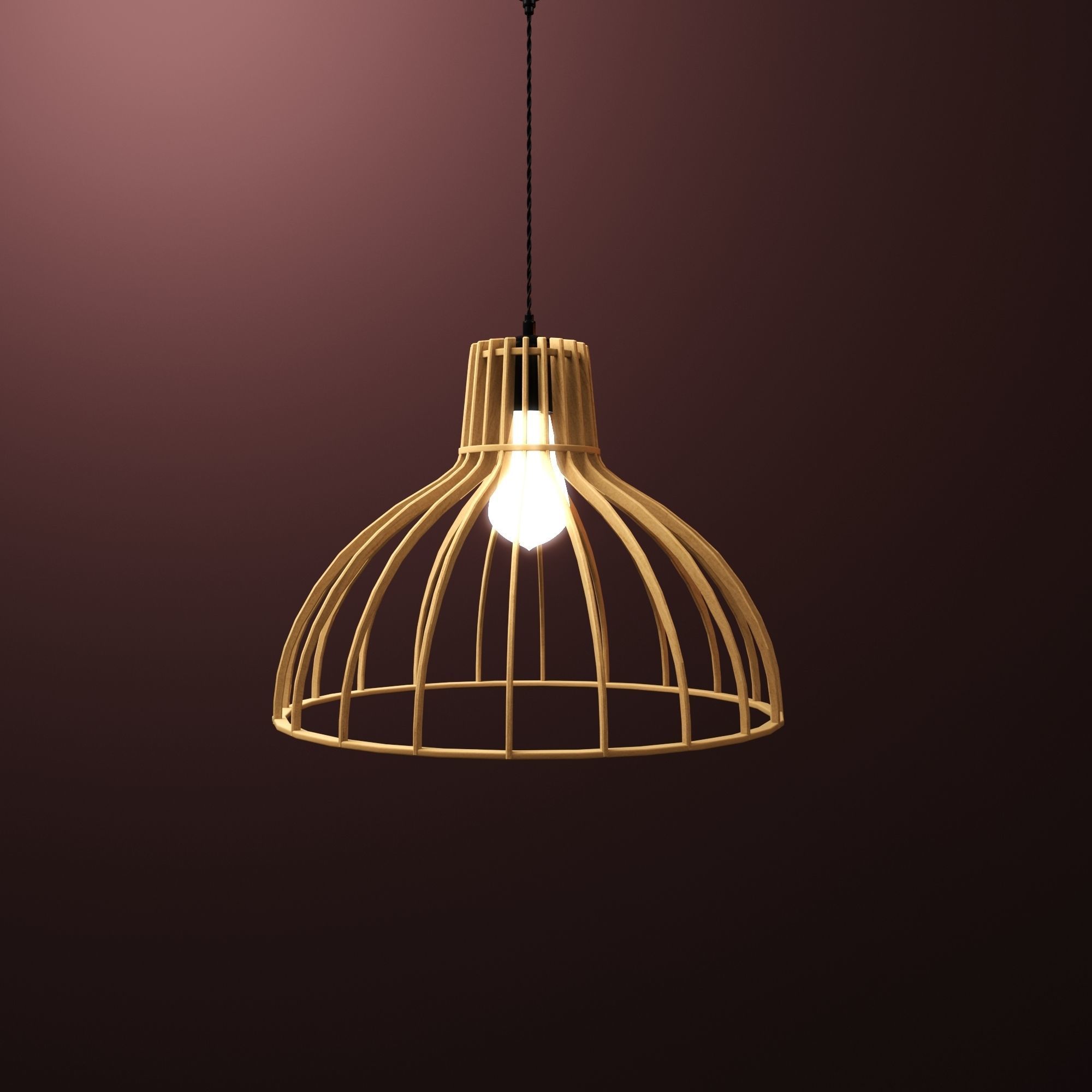 Wooden lamp VOL 1 3D model_2