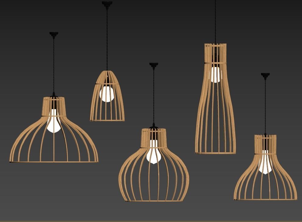 Wooden lamp VOL 1 3D model_8