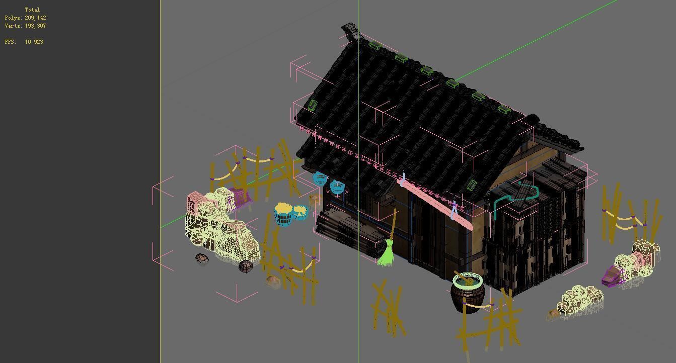 Game model - the city ordinary residential 05 3D model_1