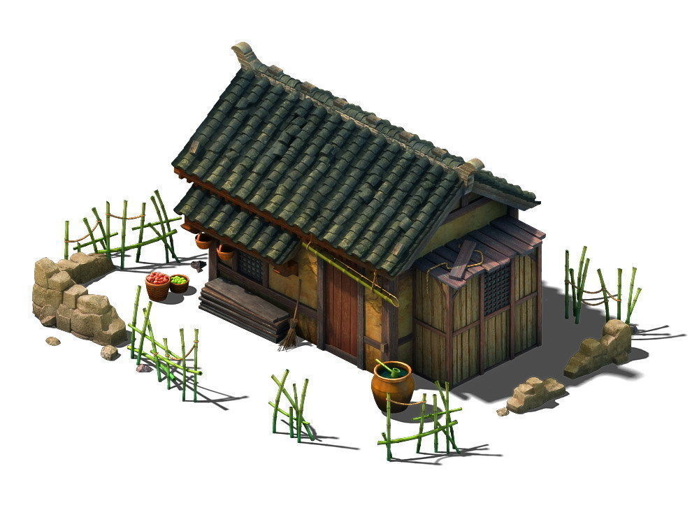 Game model - the city ordinary residential 05 3D model_2