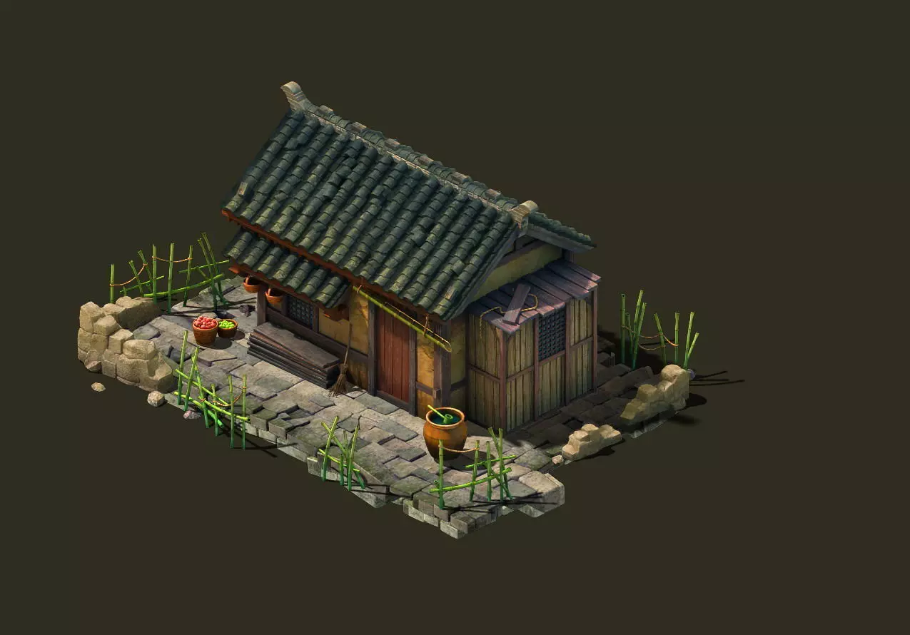 Game model - the city ordinary residential 05 3D model_0