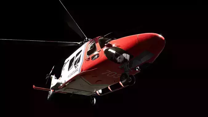 Helicopter AW169  Low-poly 3D model
