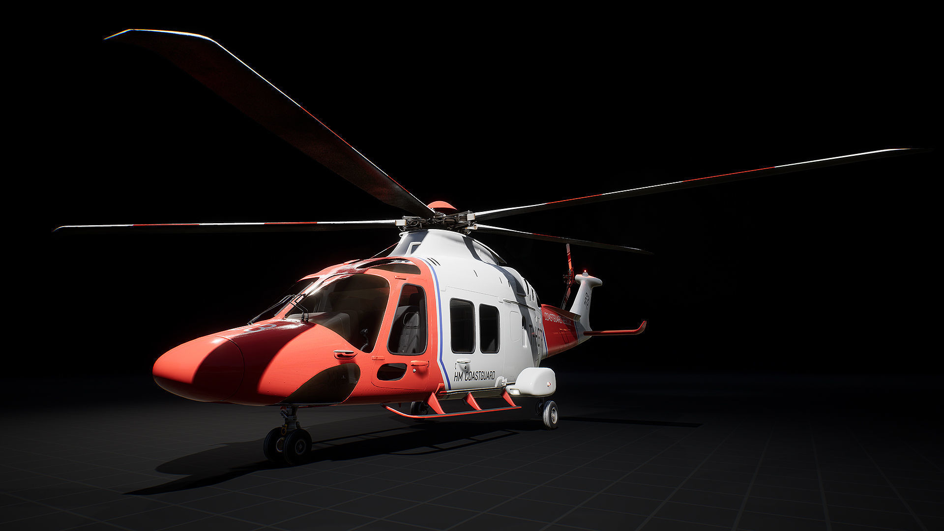 3D model Helicopter AW169 VR / AR / low-poly rigged animated | CGTrader