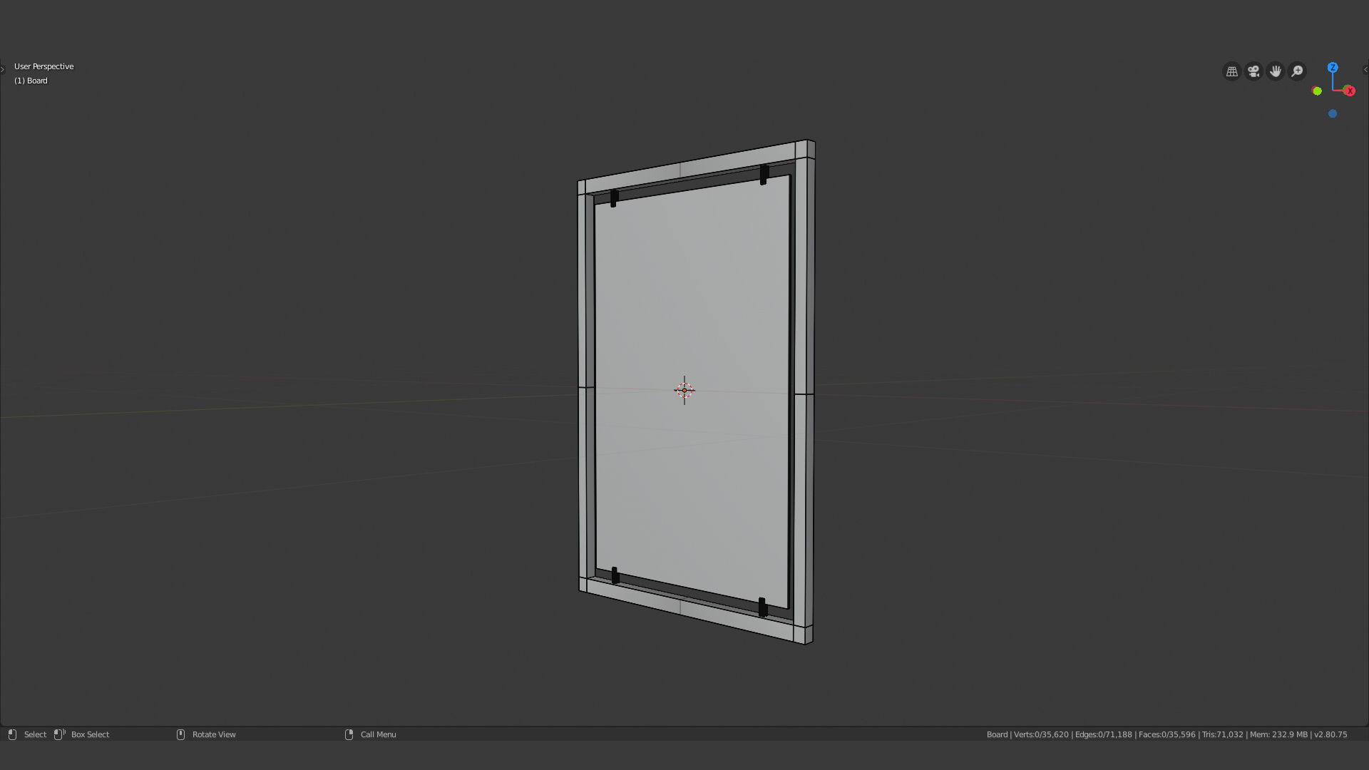 Advertising Poster - Board with Frame - 3D Model 3D model_6
