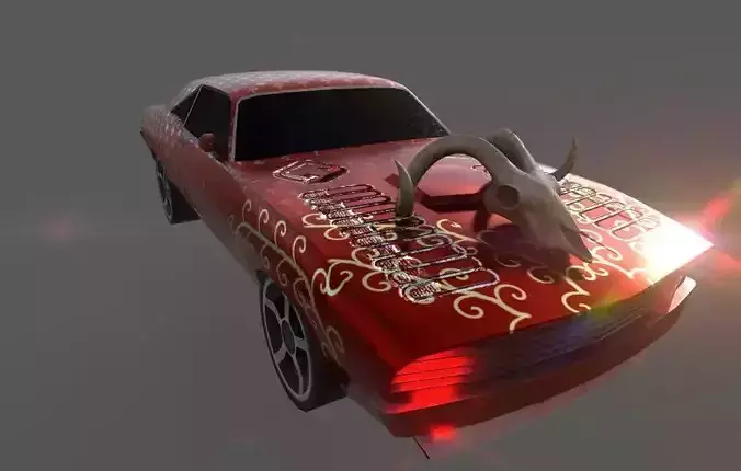 game ready car muscle with skulls