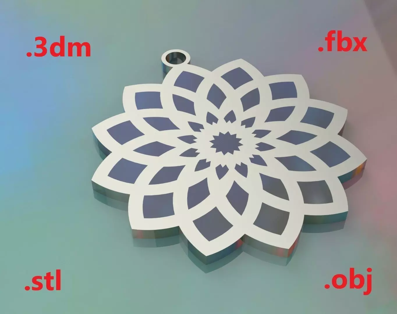 Model 1  Enamel Necklace Star 3D print model_0