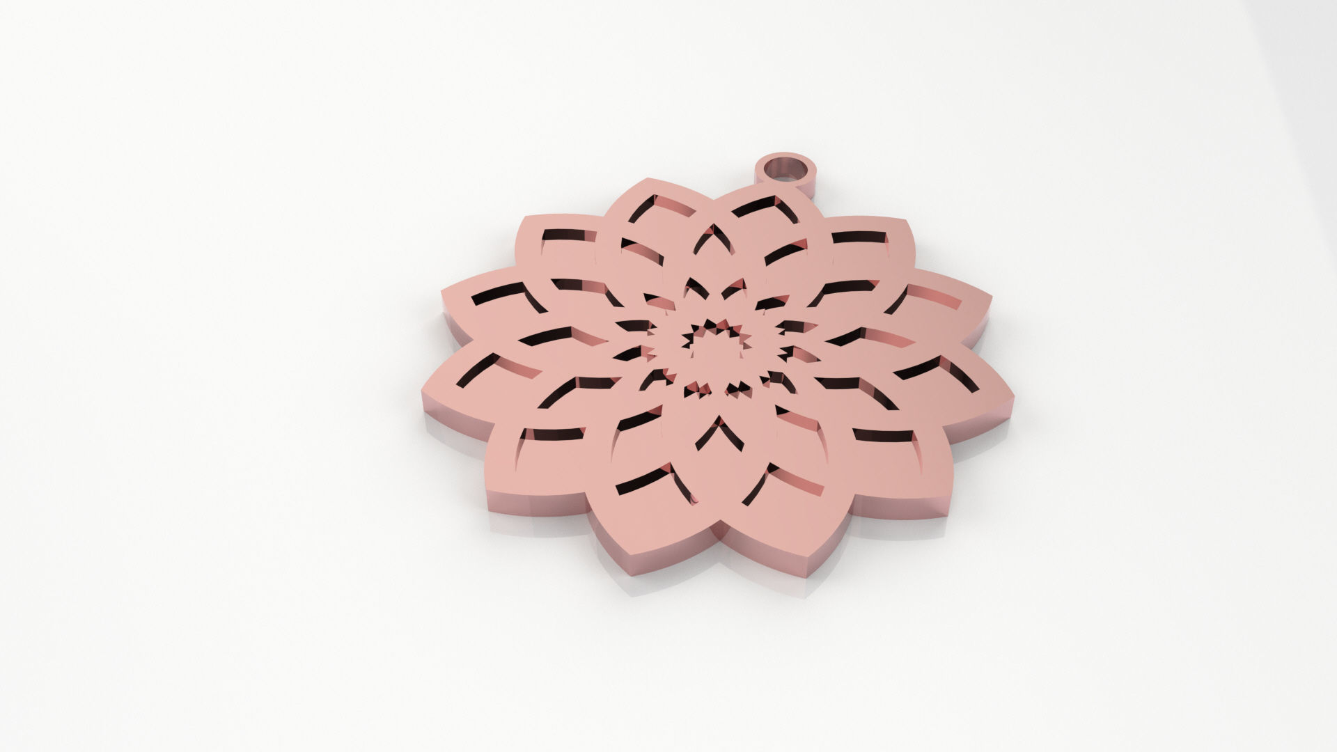 Model 1  Enamel Necklace Star 3D print model_2