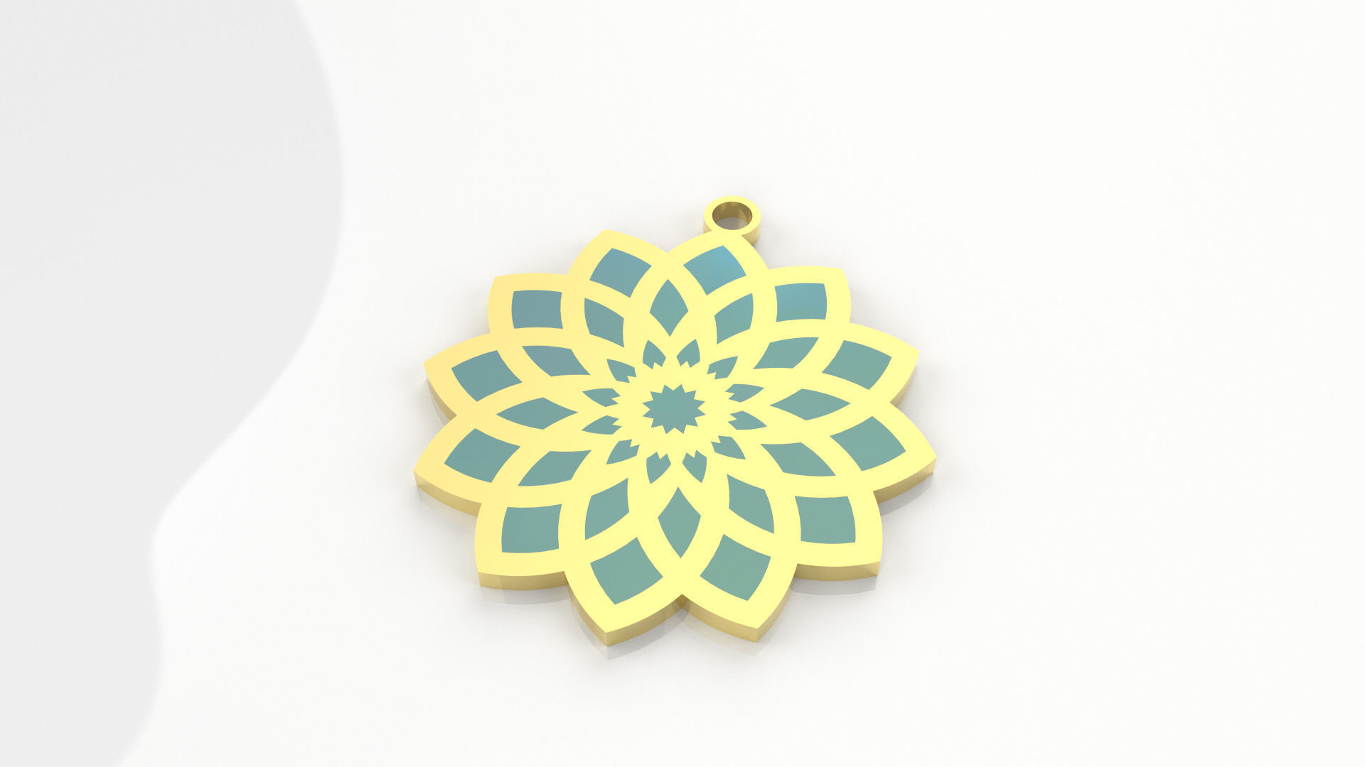 Model 1  Enamel Necklace Star 3D print model_1