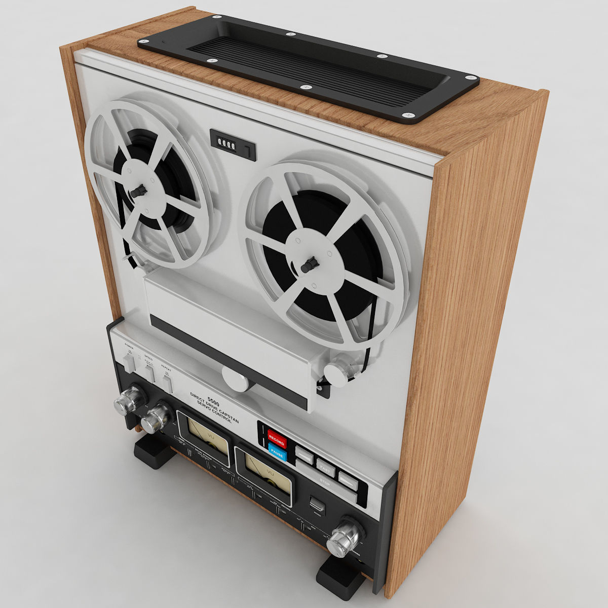 Teac 5500 Reel to Reel Player 3D model_2