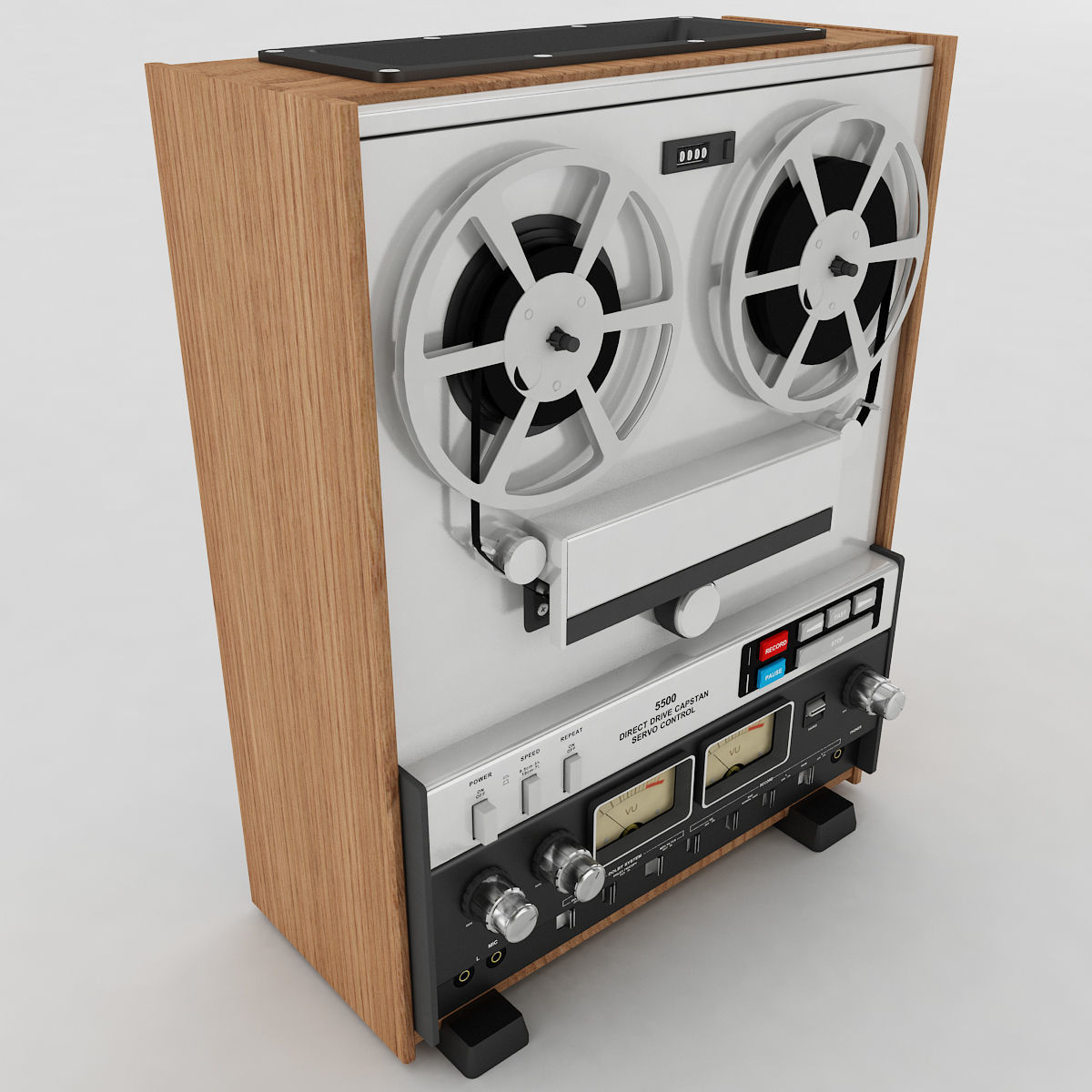 Teac 5500 Reel to Reel Player 3D model_1