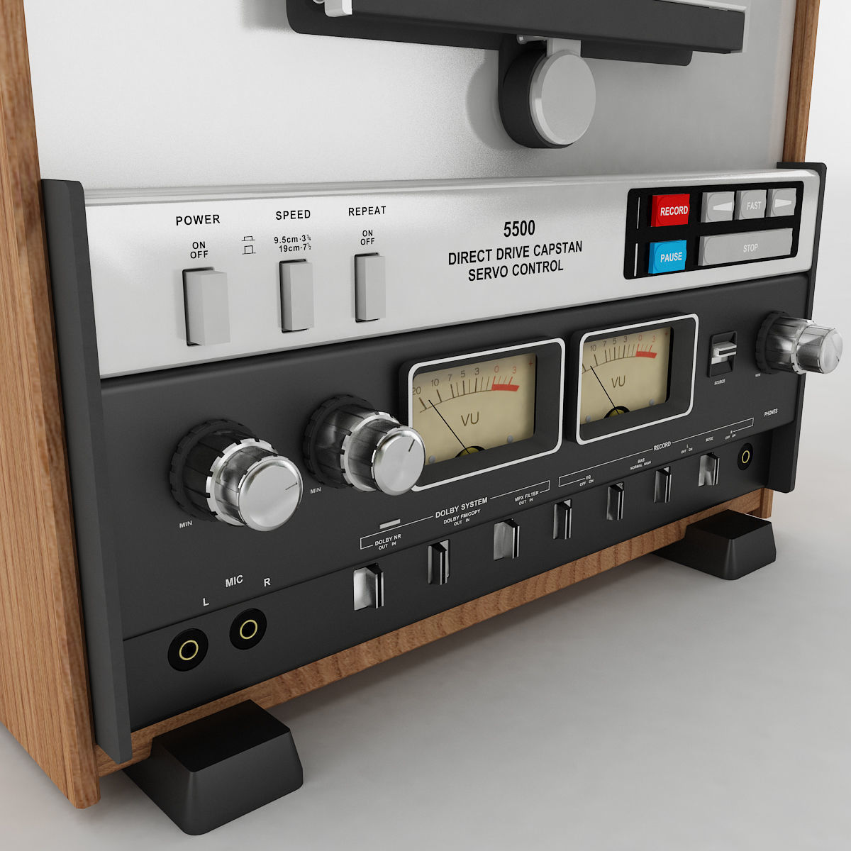 Teac 5500 Reel to Reel Player 3D model_5