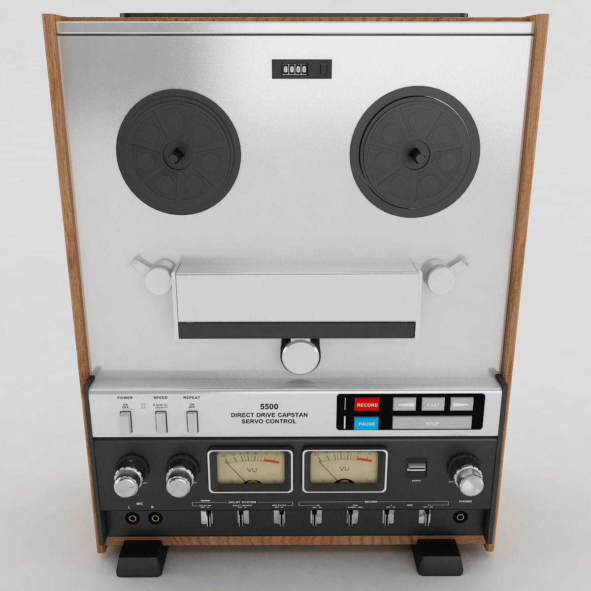 Teac 5500 Reel to Reel Player 3D model_4
