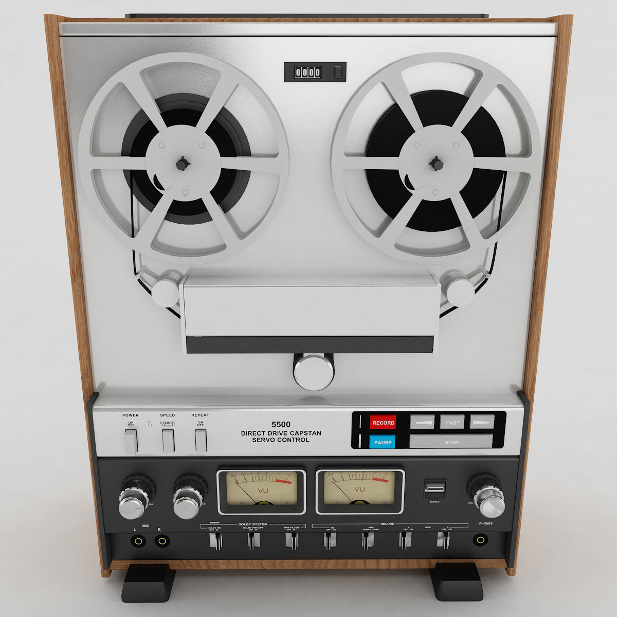 Teac 5500 Reel to Reel Player 3D model_3
