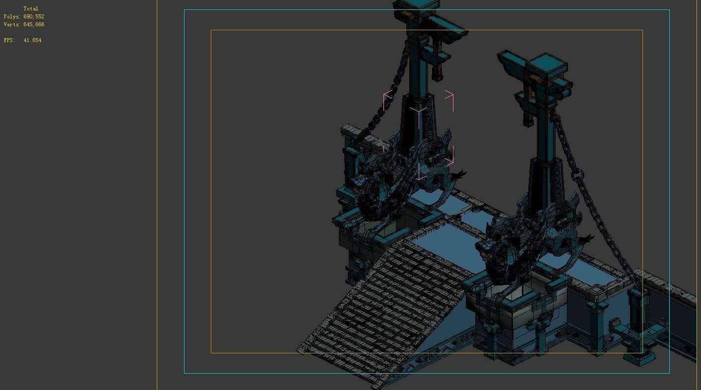 he second floor entrance to the underground palace 3D model_2