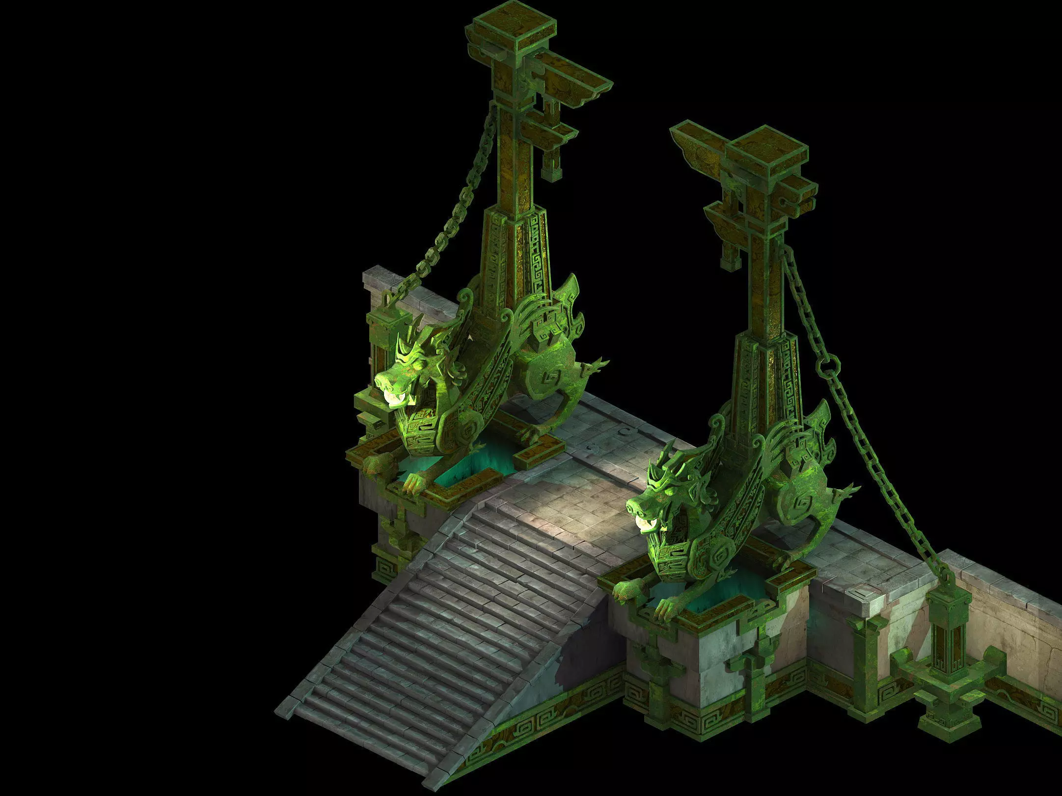 he second floor entrance to the underground palace 3D model_0