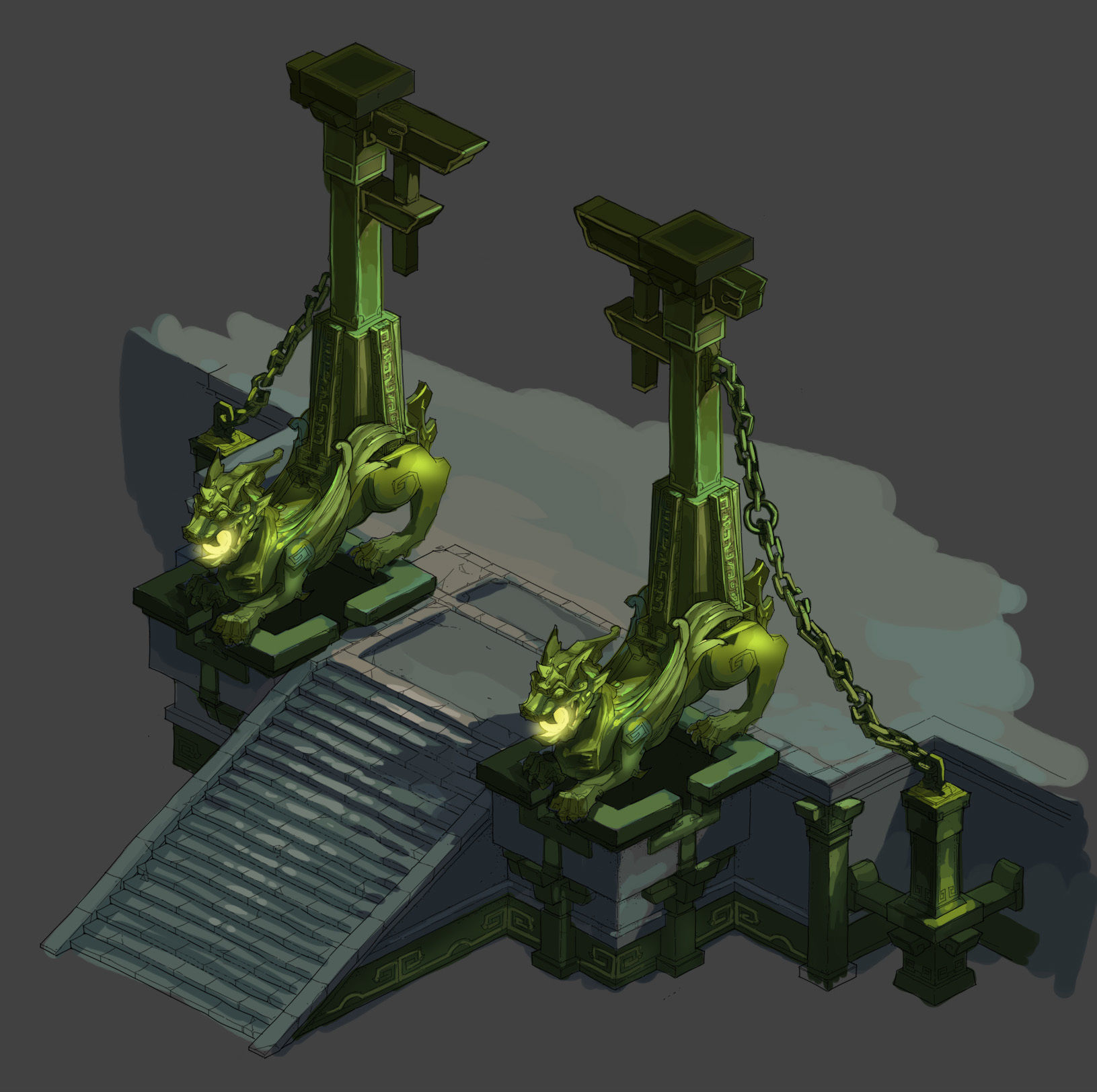 he second floor entrance to the underground palace 3D model_1