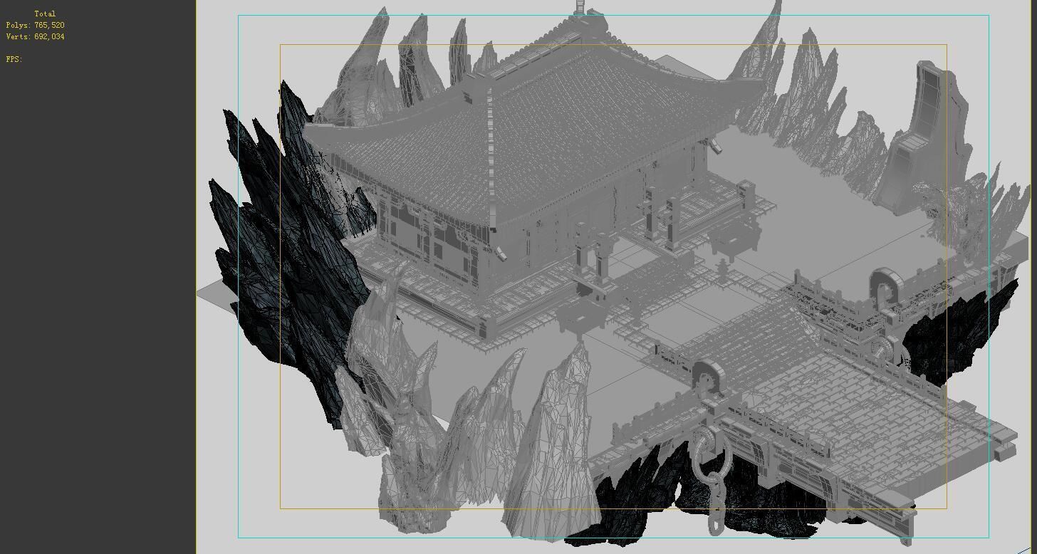 Game Model - Palace of the Imperial Palace 3D model_2