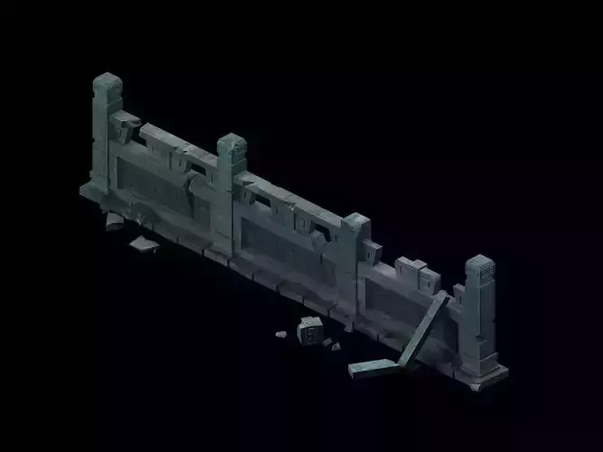 Game Model - Ghetto Area Broken Platform Fence 1