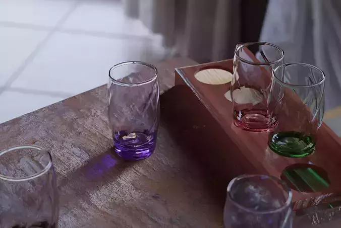 Swirly glass tumbler set