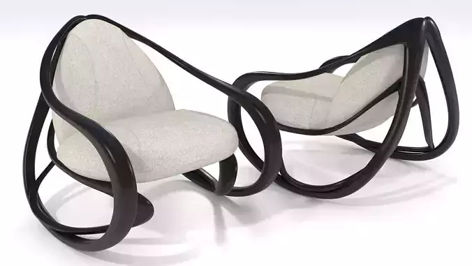 Rocking armchair Move-Dw-LFab 3D model