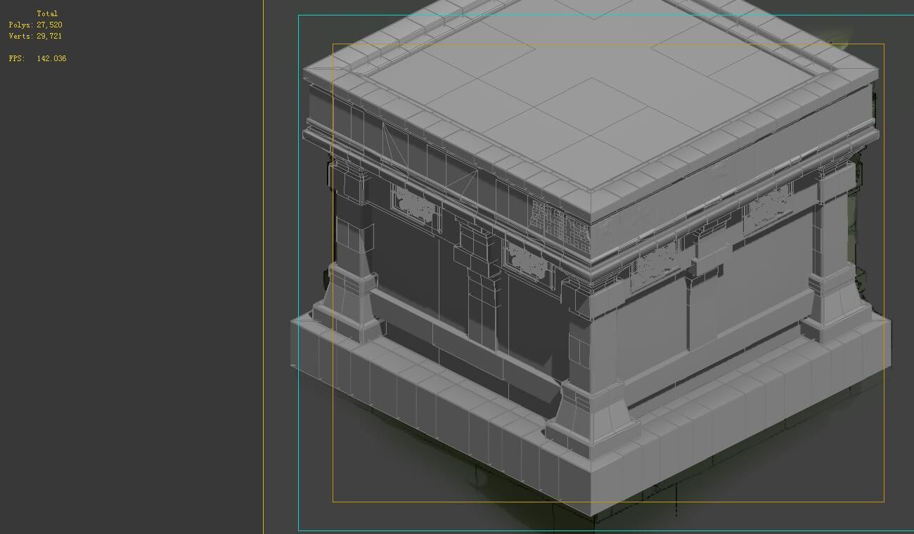 nderground platform connected to the base platform 3D model_2