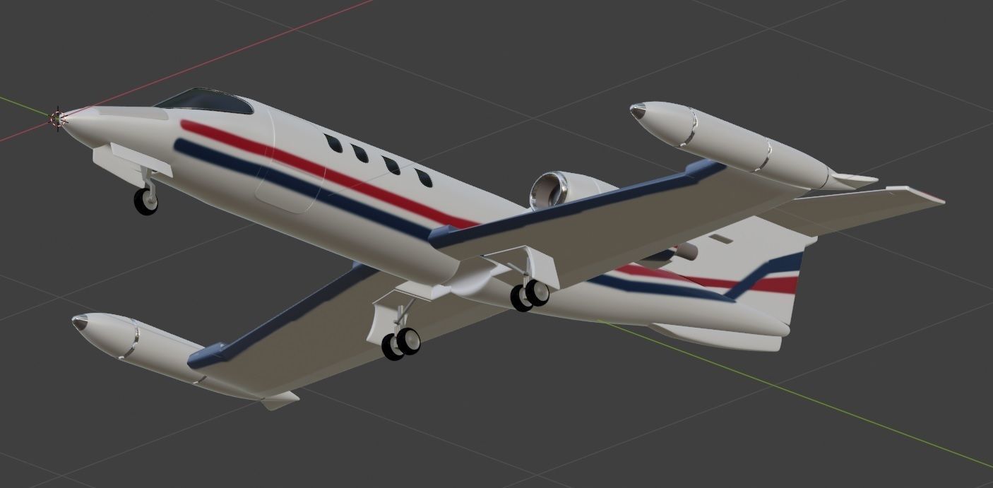 Learjet 35 36 3D model_2