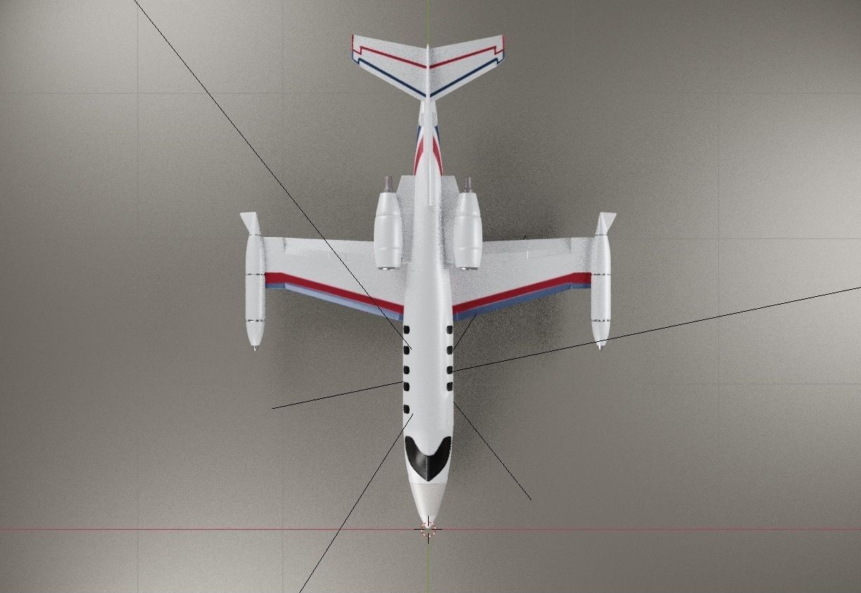 Learjet 35 36 3D model_4