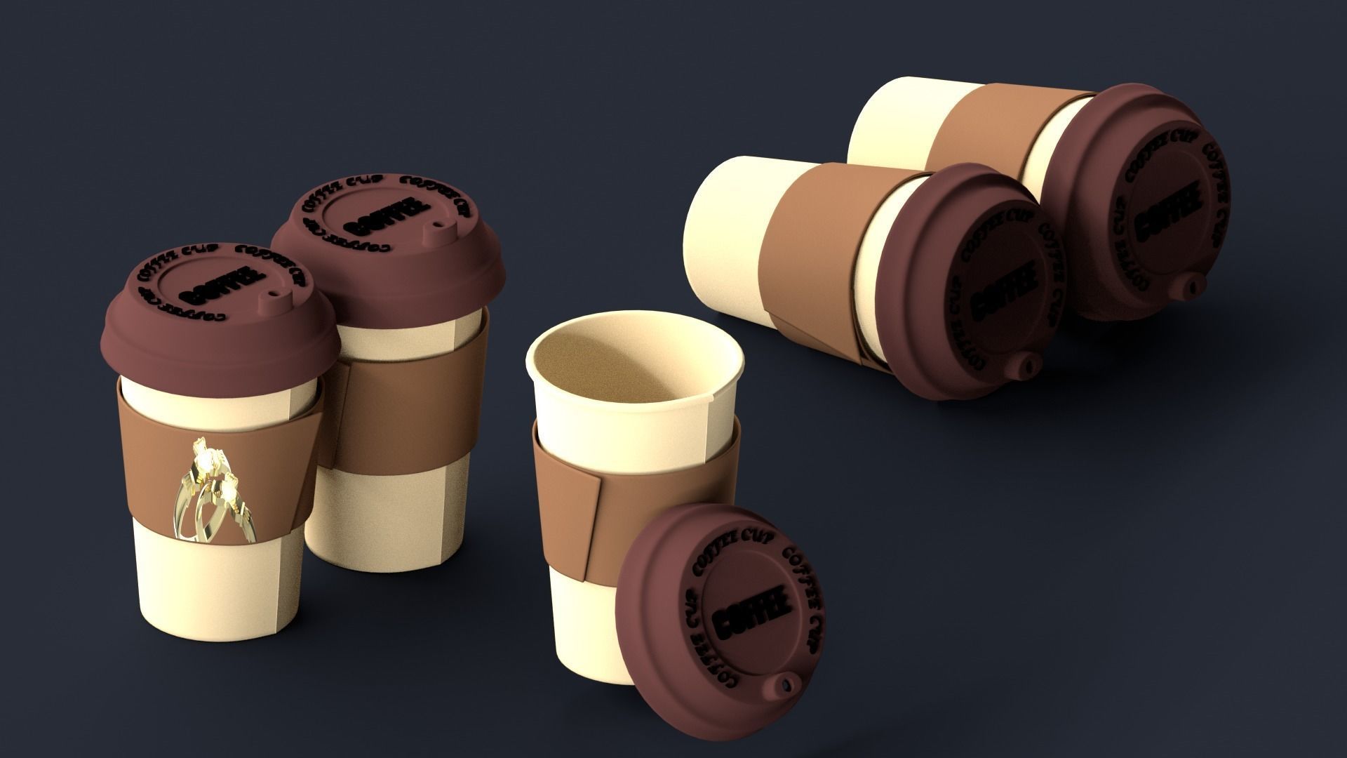 coffee cup model  3D model_5