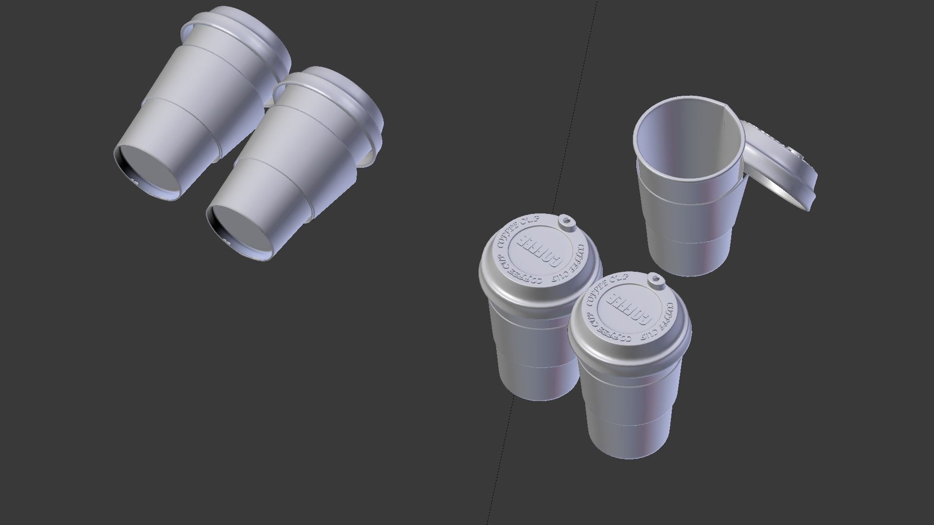 coffee cup model  3D model_2