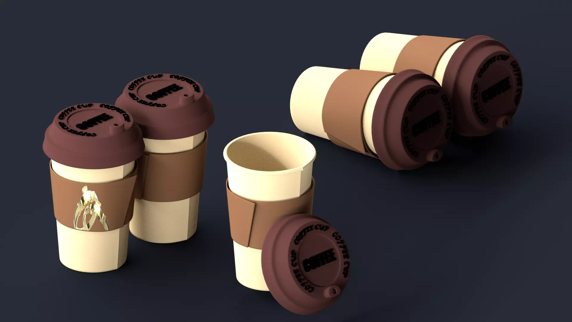 coffee cup model  3D model_0