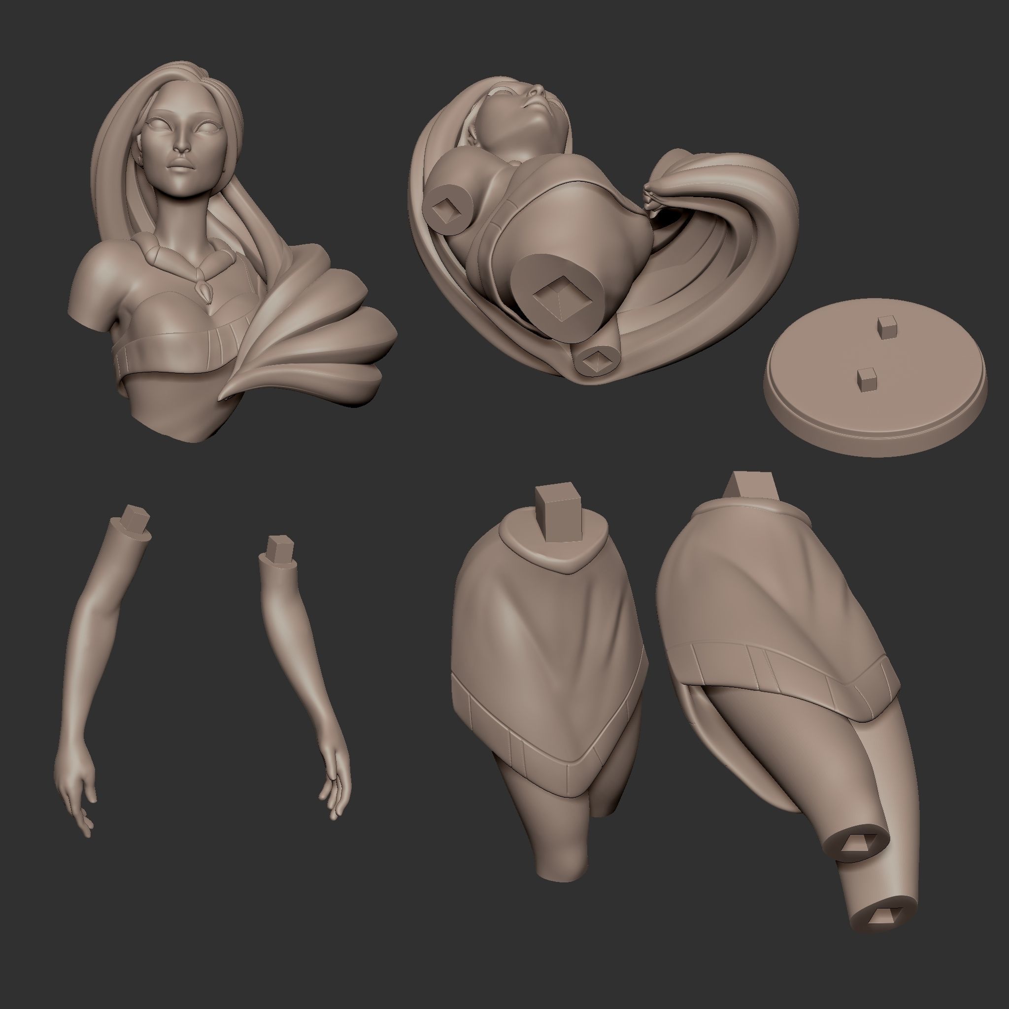 Pocahontas model for 3d print 3D print model_6