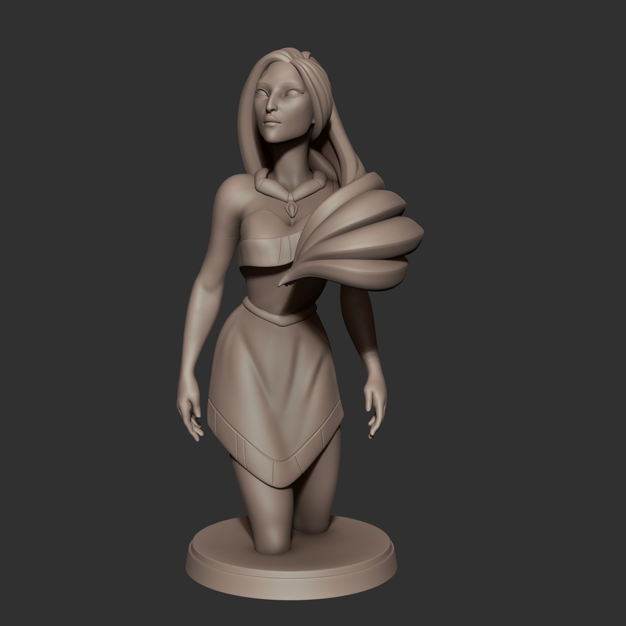 Pocahontas model for 3d print 3D print model_3
