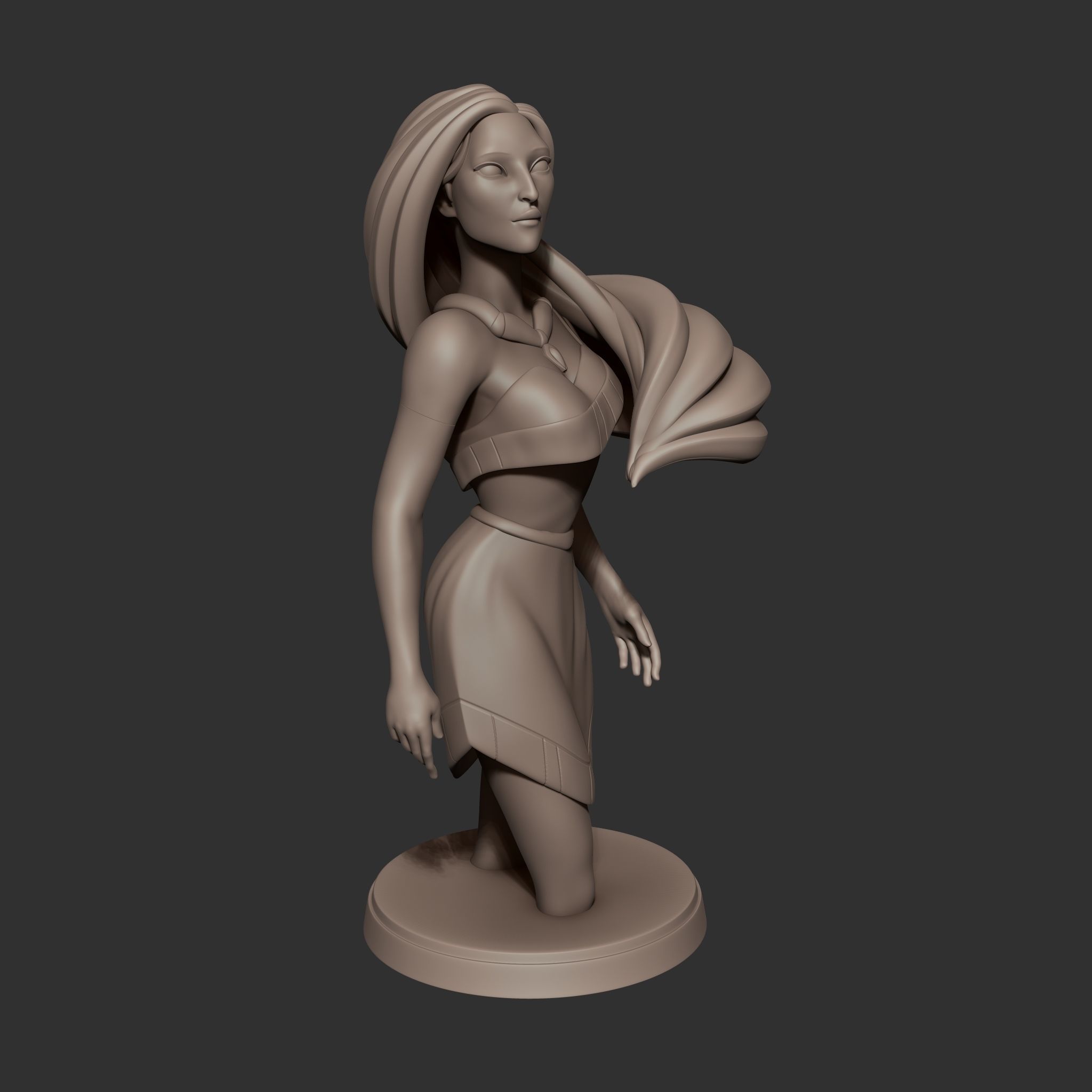 Pocahontas model for 3d print 3D print model_4