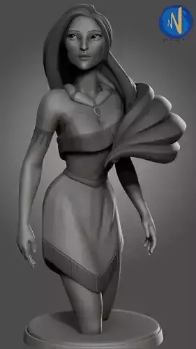 Pocahontas model for 3d print 3D print model