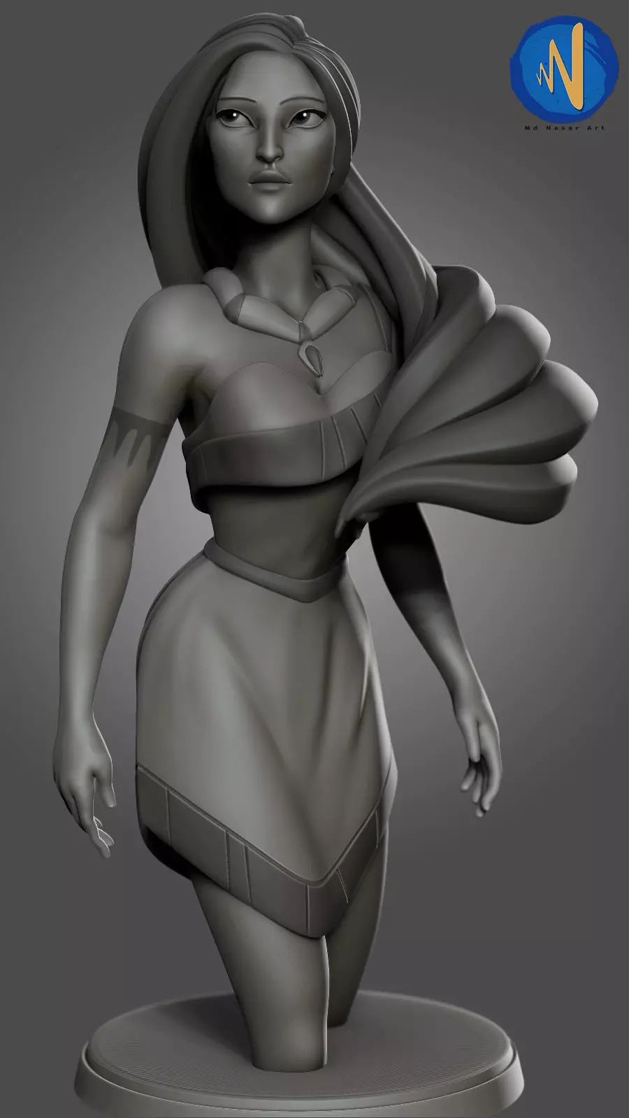 Pocahontas model for 3d print 3D print model_0