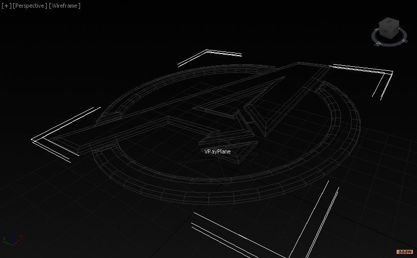 avengers logo Low-poly 3D model_3