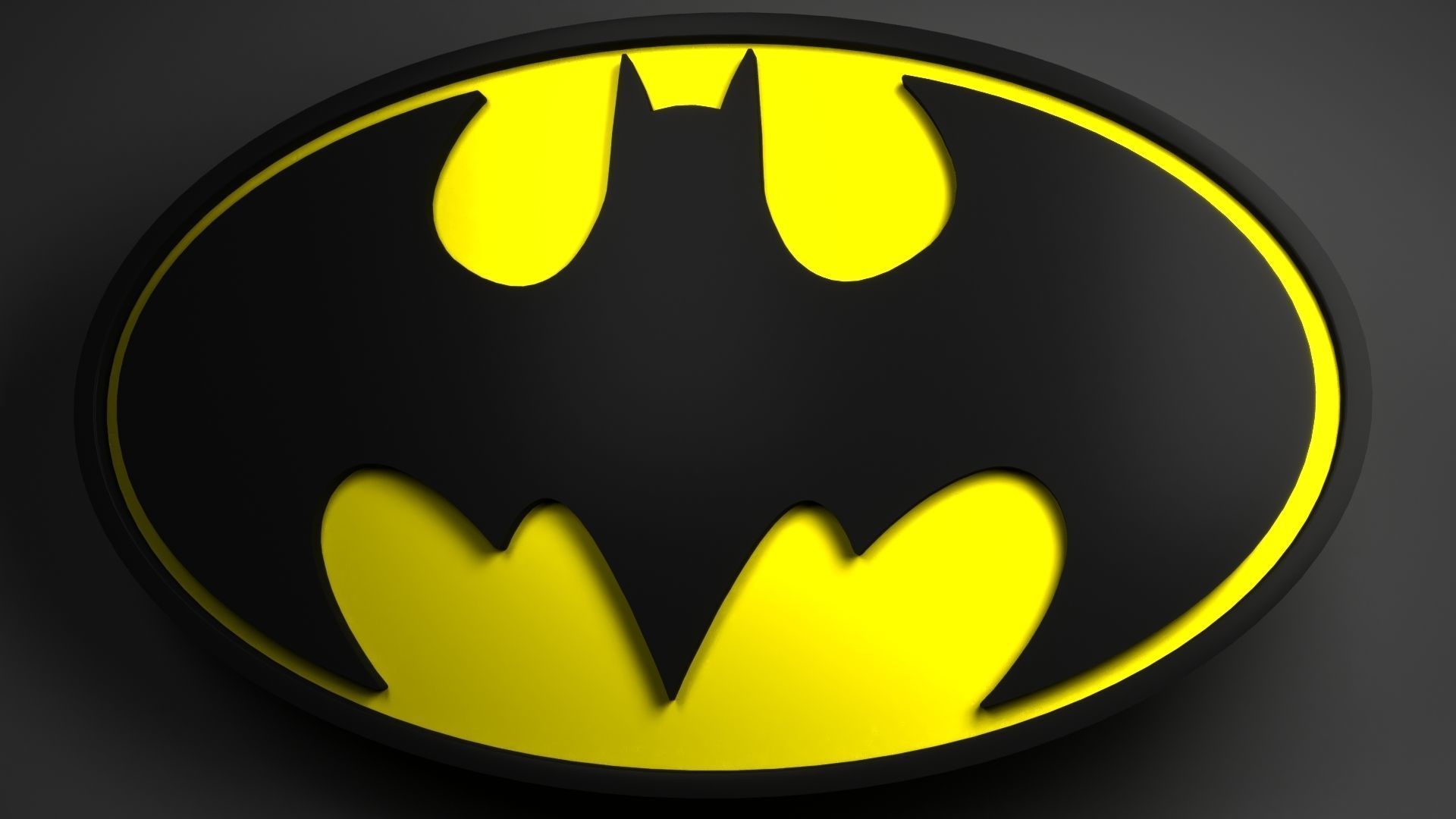 batman logo animated  Low-poly 3D model_3