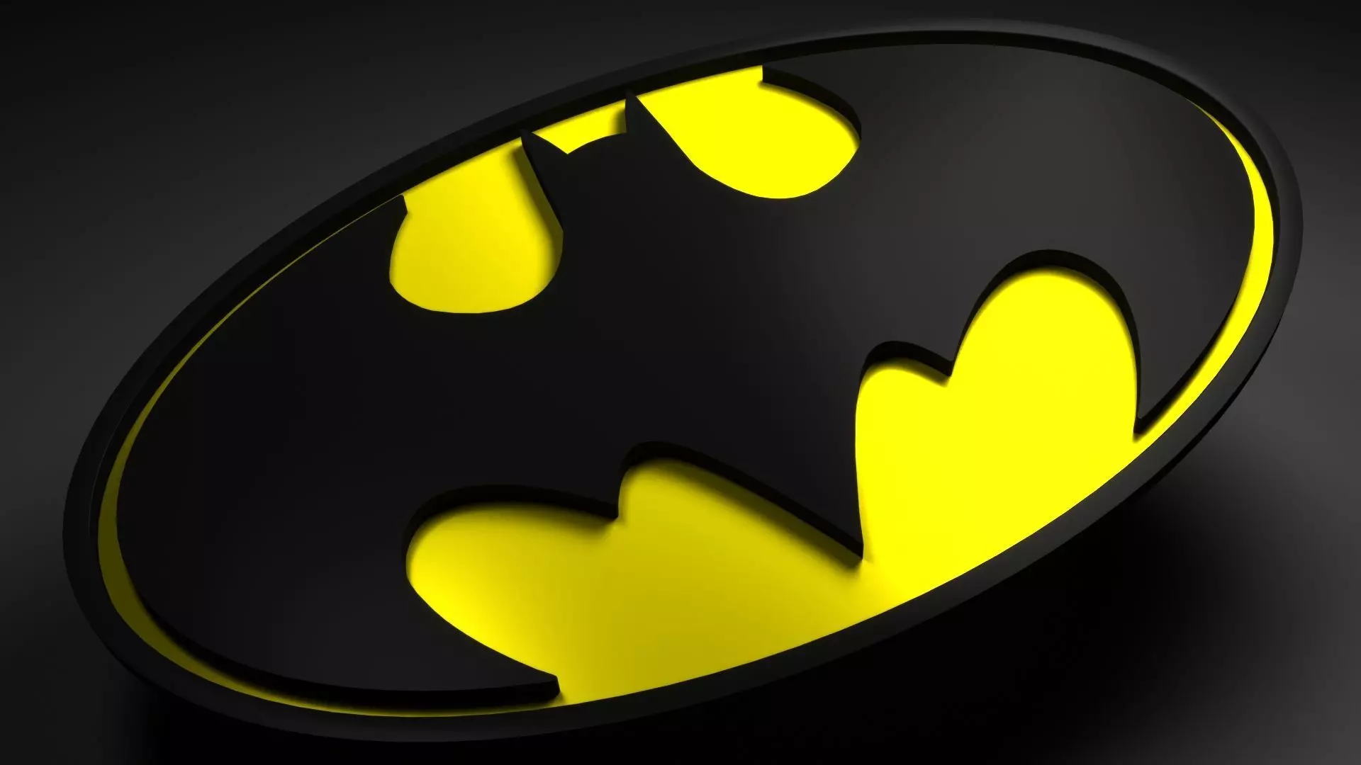 batman logo animated  Low-poly 3D model_0