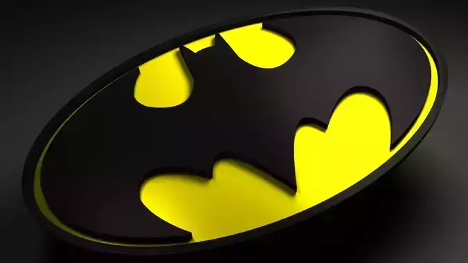 batman logo animated  Low-poly 3D model